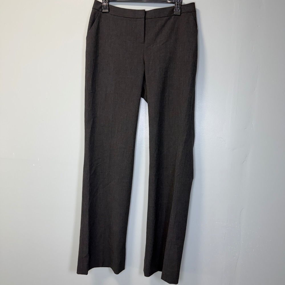 Semantiks Womens Charcoal Gray Wool‎ Blend Straight Leg Dress Pants Size 4